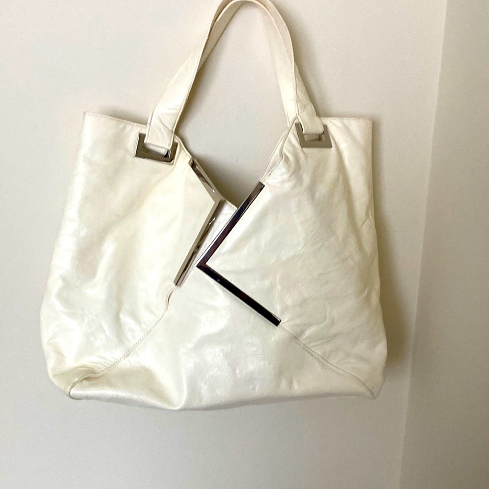 Beautiful, soft white designer bag, by KOOBA.